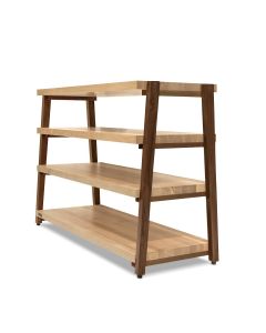 Butcher Block Acoustics RigidRack - 4 Shelf Rack (Maple Shelves / Walnut Legs)