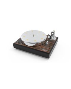 Acoustic Signature Double X Neo Turntable - Piano Black with glossy Makassar top surface