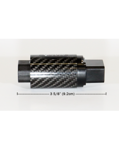 Premium Silver In-Line IEC Adapter - 20Amp to 20Amp (Carbon Fiber)